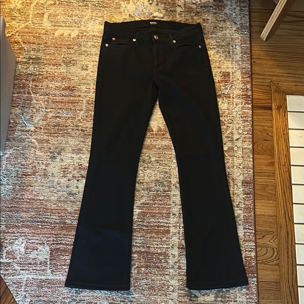 Hudson “Love Midrise Bootcut” Flare Black Denim Jeans NWOT sz. 27 dark wash